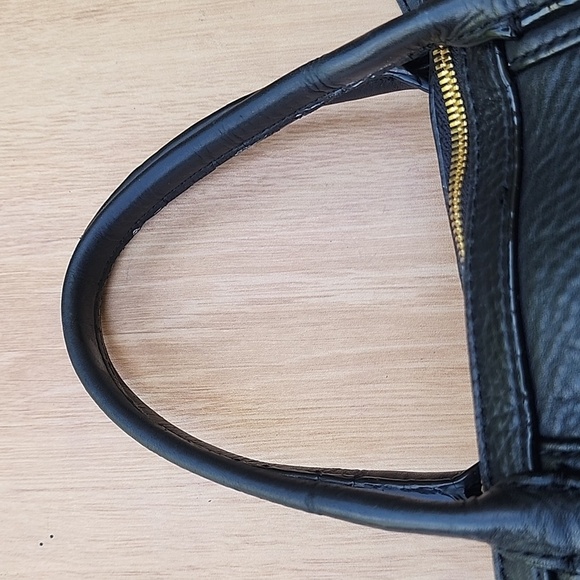 J.CREW Black Pebbled Leather Tartine Mini-Satchel - Picture 11 of 13